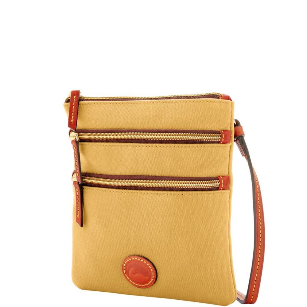 Dooney & Bourke Nylon North South Triple Zip Shoulder Bag - Khaki - Picture 2 of 4